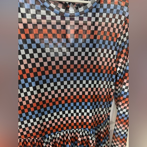 Mesh checker blue/red dress from dressed in lala - Picture 3 of 7